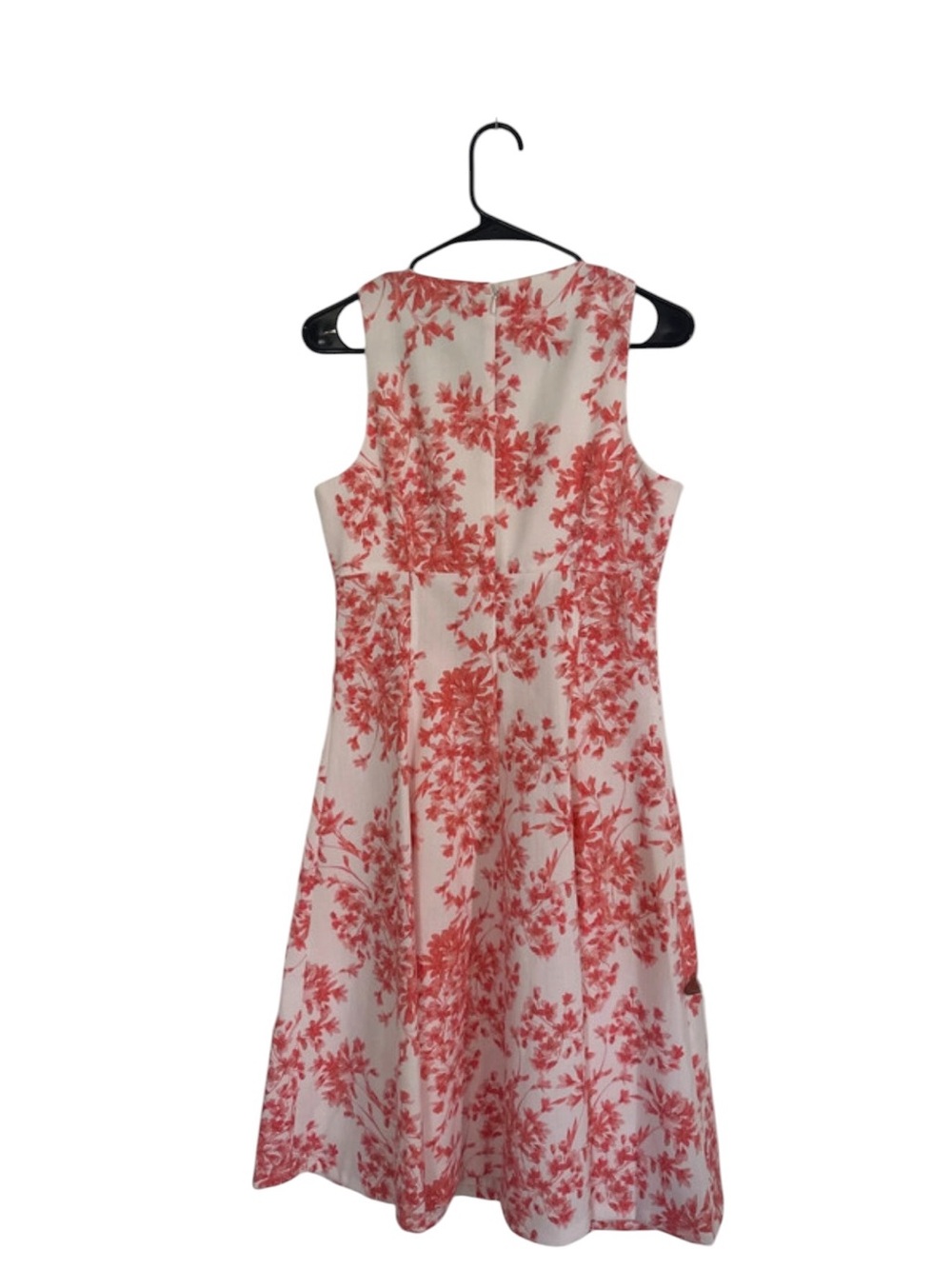 Tommy Hilfiger White Dress with Red Floral Print Midi - Picture 4 of 5